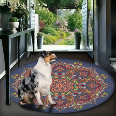 Floral Area Rug Non Slip for Living Room Bedroom Nursery Wear Resistant