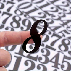 4 Sheets Large Waterproof Number Stickers Number Labels