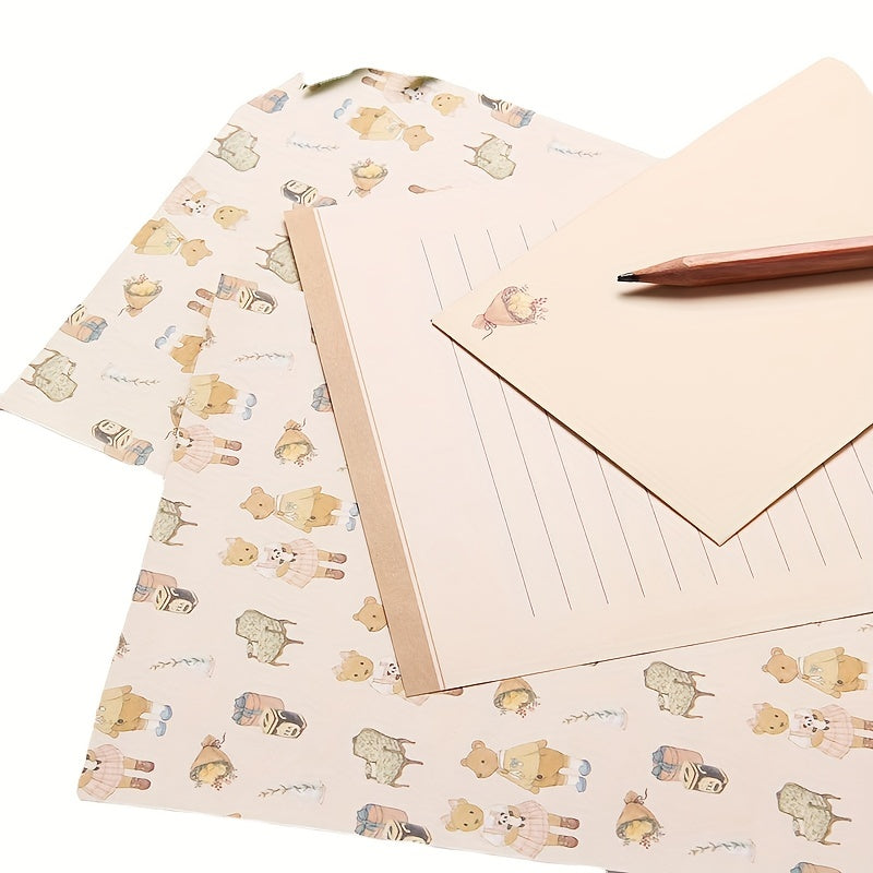 Stationary Set: 6 Letter Paper, 3 Envelopes, Writing Letters