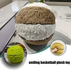 Smiling Face Basketball Plush Toy Soft Stuffed Animal