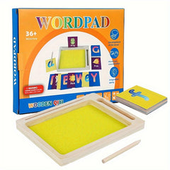 Wooden Sand Drawing Board - Early Learning Toy for Alphabet & Number Recognition