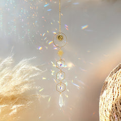 Crystal Sun Catcher Wind Chime Devil's Eye Pendant