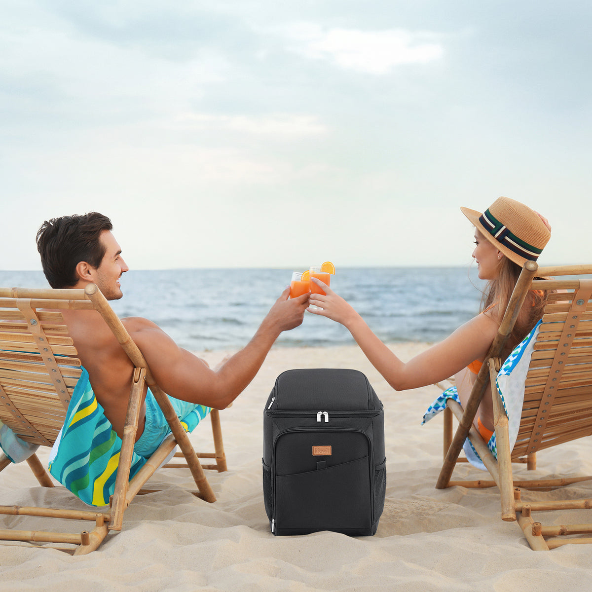 Large Insulated Cooler Backpack Leakproof Portable Fridge for Picnic