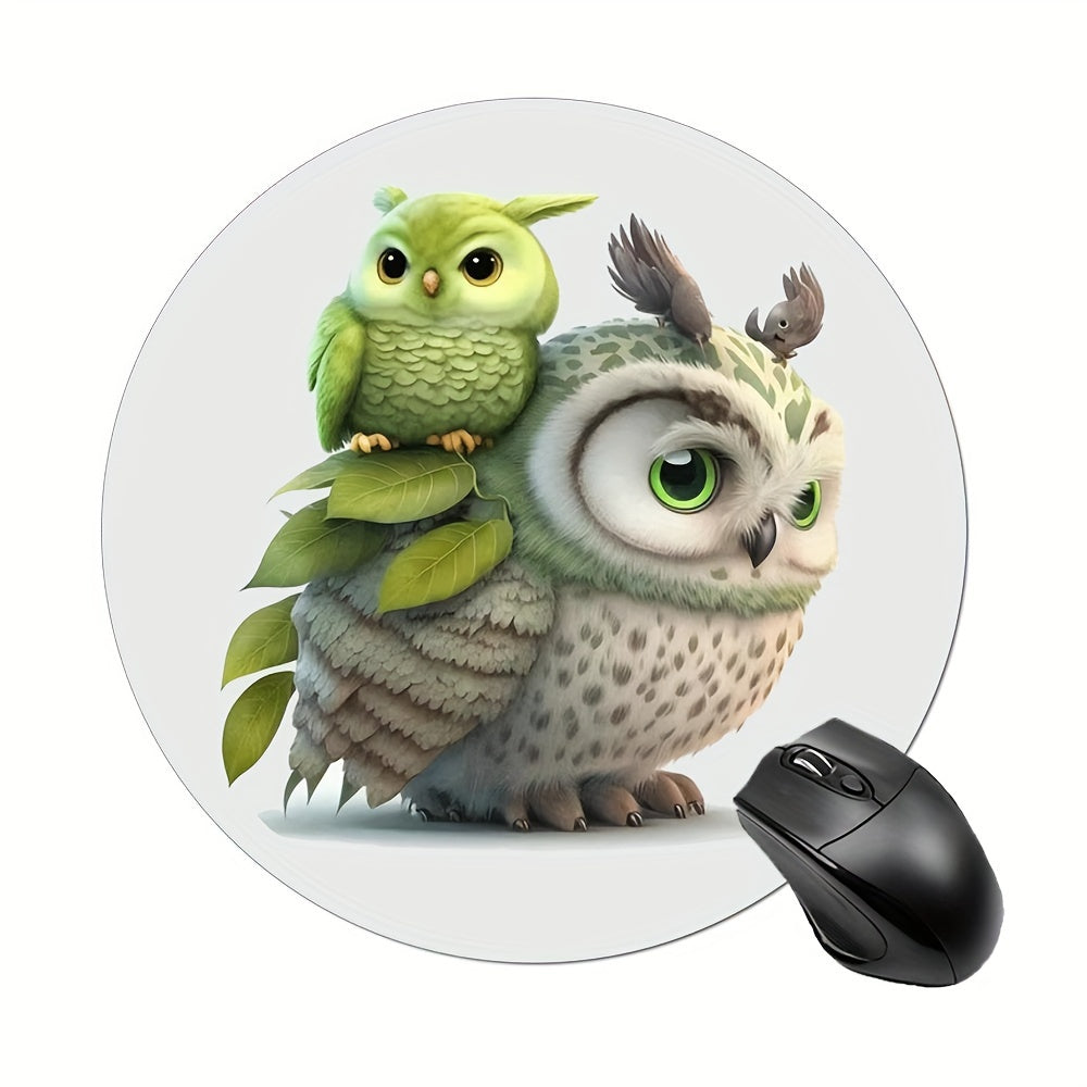 Little Owl Gaming Mouse Pad Waterproof Non-slip Rubber Base for Computer Laptop