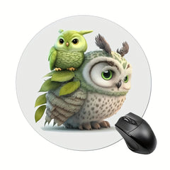 Little Owl Gaming Mouse Pad Waterproof Non-slip Rubber Base for Computer Laptop
