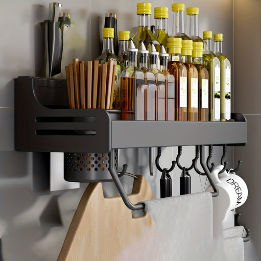 Kitchen Storage Rack Wall-mounted Aluminum Chopsticks Rack