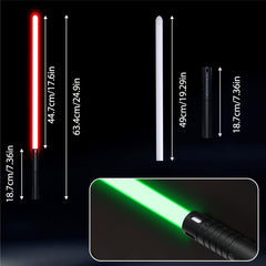 15 Colors Luminous Sword Metal Handle Rechargeable Dueling Sword 3 Sound Modes