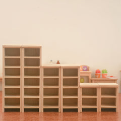 1:12 Doll House Mini Furniture Wooden Standing Cabinet Storage