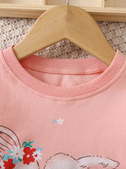 Toddler Girls Easter Rabbit Pajamas Set
