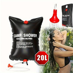 20L Solar Portable Camping Shower Bag with Hose & Shower Head