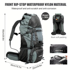60L Waterproof Mountaineering Backpack with Upgraded Carrying System