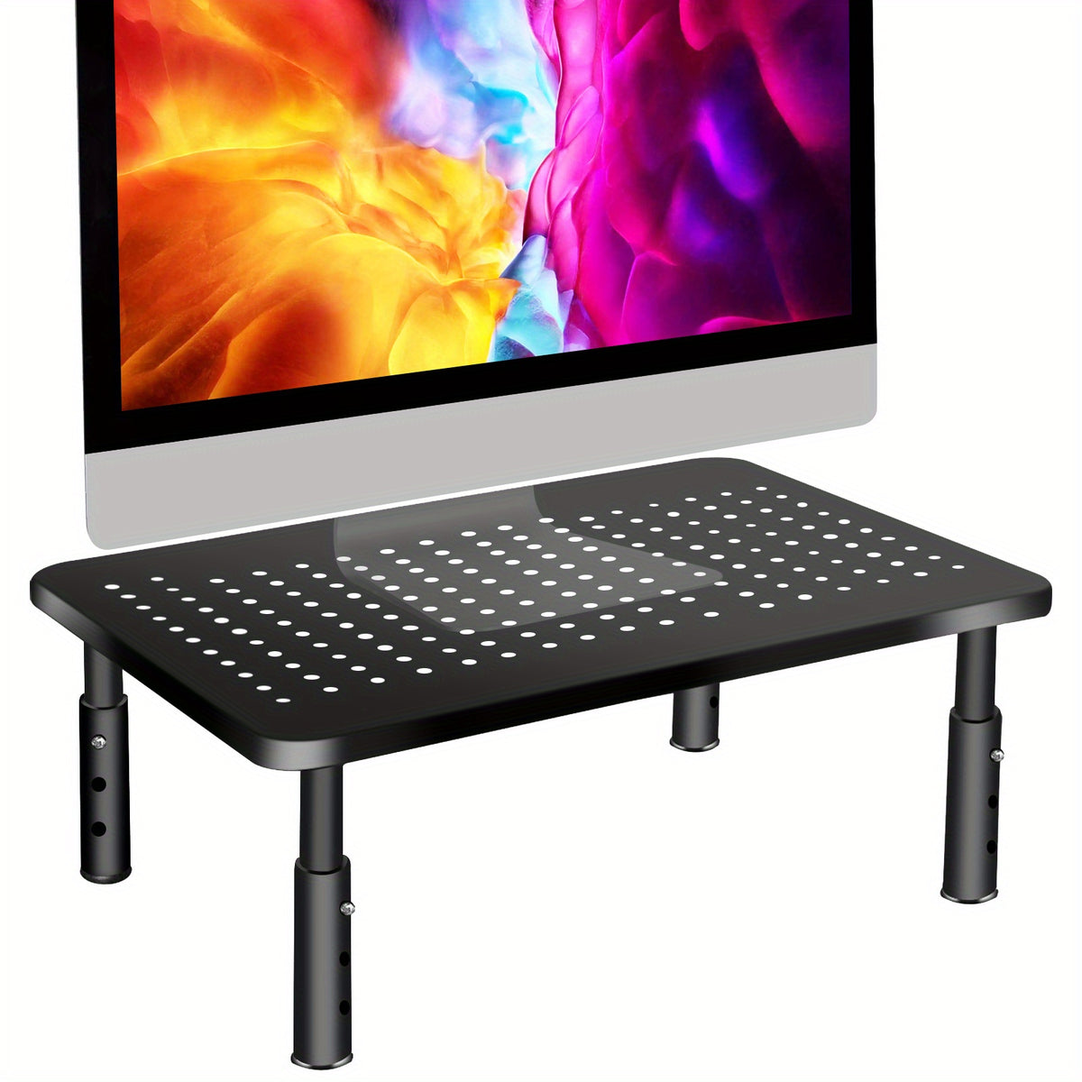 Height Adjustable Monitor Stand for Laptops Desktops PC Displays