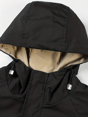 Men Hooded Jacket with Flap Pocket