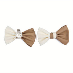 2pcs Classic Bow Shoe Buckles - Wedding High Heels Decoration