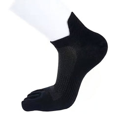 Men's 5 Finger Cotton Sports Socks Compression for Outdoor Activities