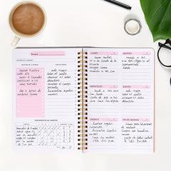 Spanish A5 Weekly Planner Notebook - School & Office Stationery