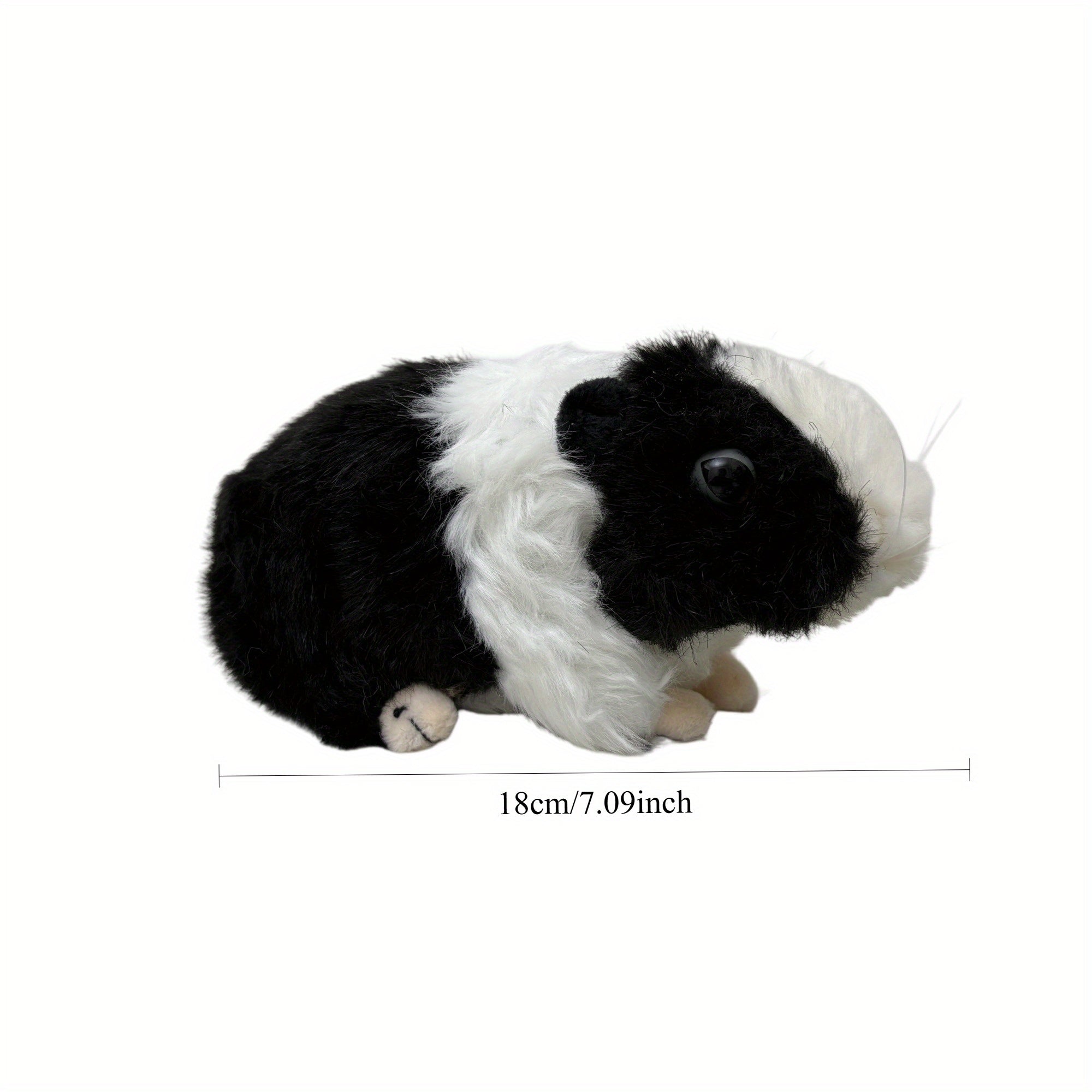 Realistic Guinea Pig Plush Soft Stuffed Animal Interactive Toy Brown Fur Gift