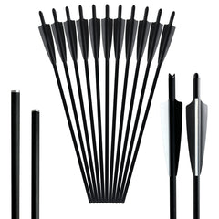 12pcs 18 inch Carbon Fiber Shield Feather Bowfishing Accessory