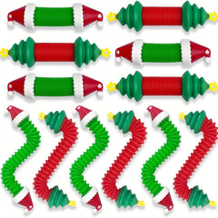 Christmas Mini Pop Tubes Sensory Toys for Kids, Boys, Girls - Stocking Stuffers