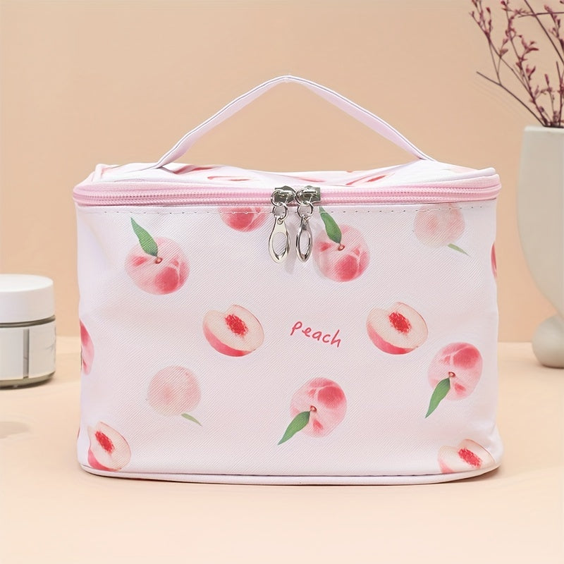 Fruit Pattern Makeup Zipper Bag Lightweight Cosmetic Satchel
