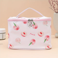 Fruit Pattern Makeup Zipper Bag Lightweight Cosmetic Satchel