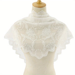 Lace Flower Embroidery Triangle Veil Mantilla Head Cover