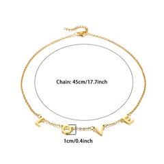 Personalized Custom Women Initial Name Necklace Stainless Steel