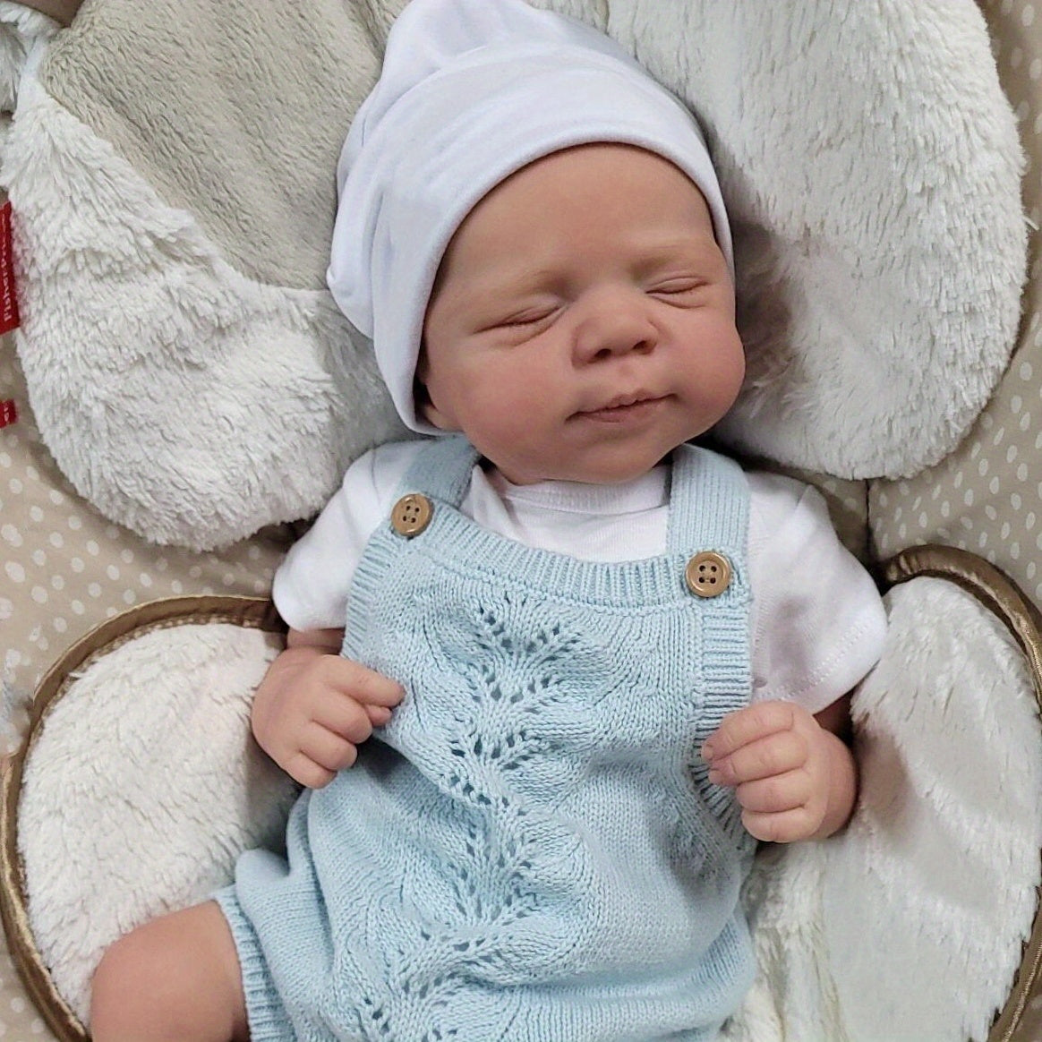 Realistic Reborn Baby Doll with Visible Veins Vinyl Limbs & Cloth Body