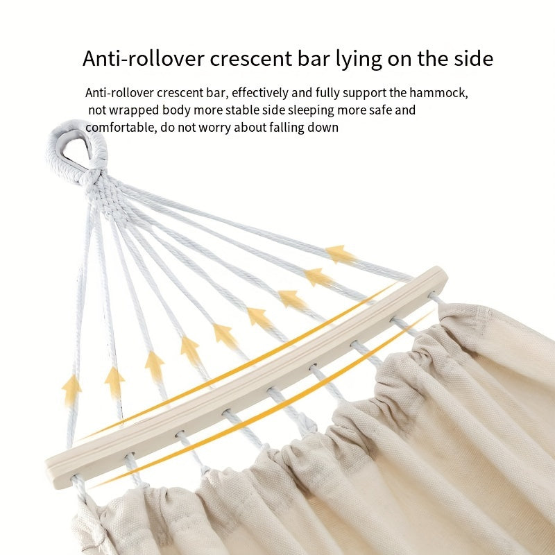 Thickened Canvas Anti rollover Portable Hammock for Outdoor Camping