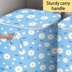 Floral Foldable Drawer Storage Bag Large Moving Bag Space Saver Organ