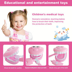 9pcs Plastic Dentist Simulation Game Set Medical Kit Children's Pretend Play Toy