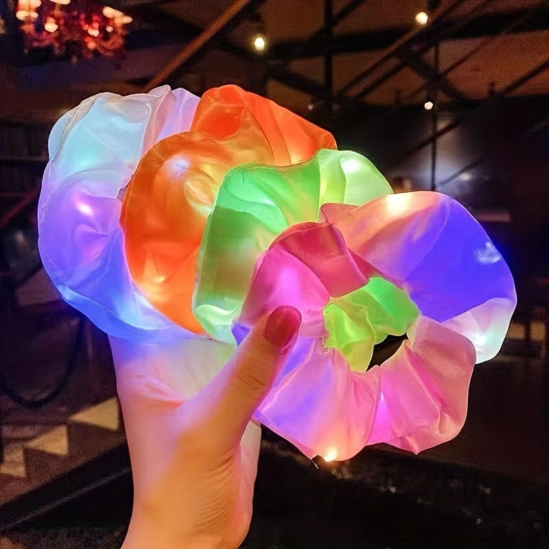 LED Glitter Scrunchie Y2K Hair Rope Headwear