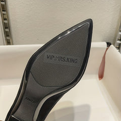 Women's Block Heel Point Toe Pumps