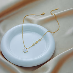 Stainless Steel Necklace Star Heart Pendant