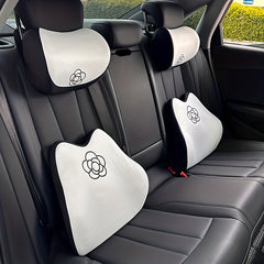 Camellia Car Neck Pillow Memory Foam Waist Cushion for Comfortable Sitting