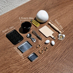 Mini Baking Set Dollhouse Accessories Mini Food Pro