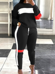  Colorblock Top & Joggers Two Piece Set