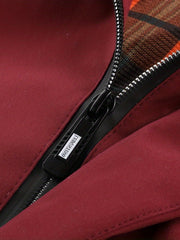 Waterproof Drawstring Hooded Jacket Men's Casual Zip Up Jacket