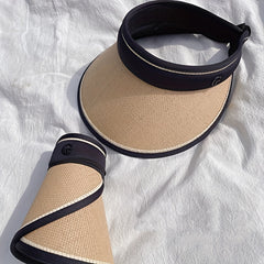 Foldable Sun Visor Sun Hat Solid UV Protection Visors Sunscreen Travel Beach Hat