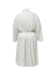  Long Sleeve Maxi Shirt Dress with Pockets