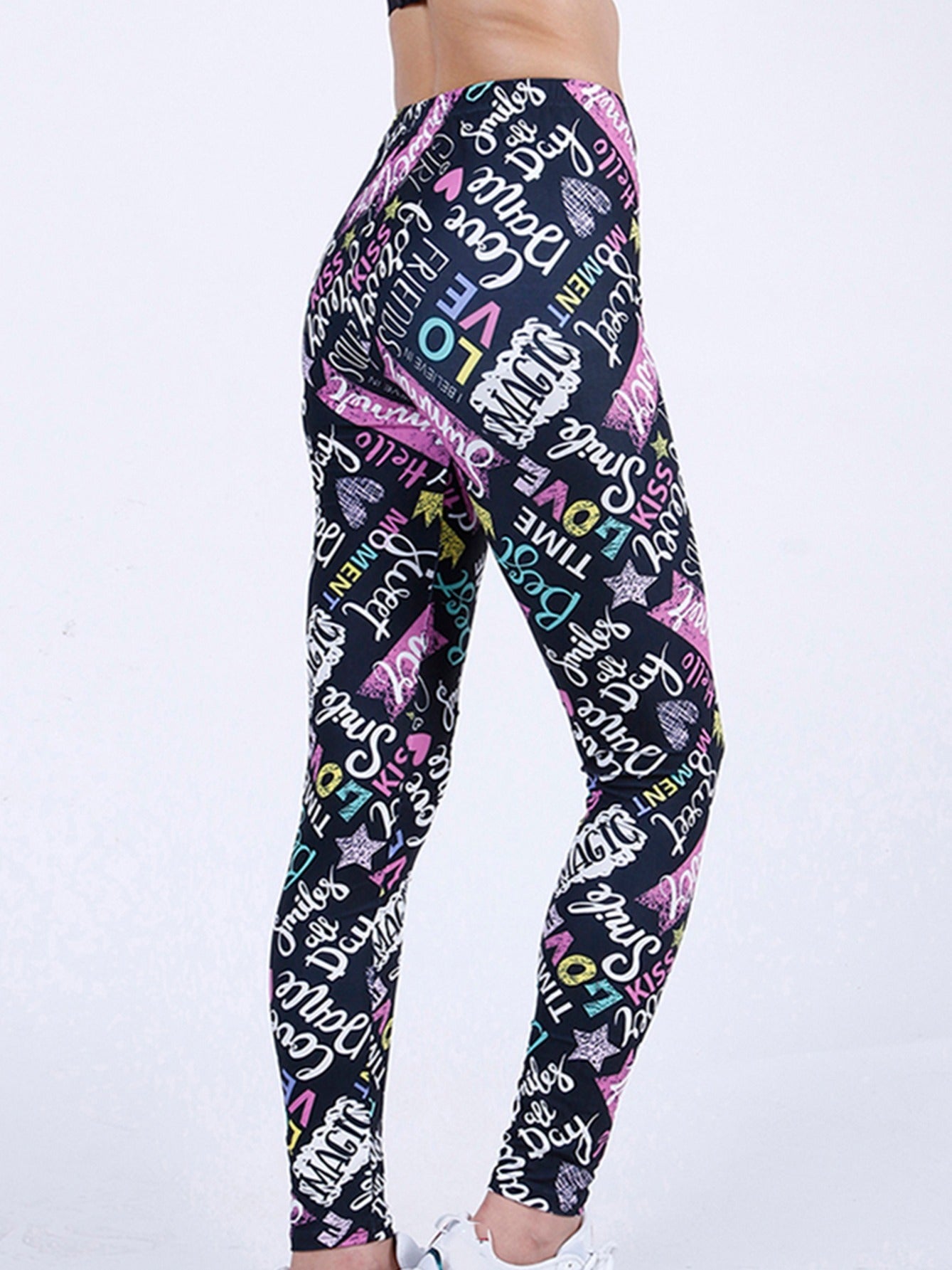 Women's Graffiti Print Leggings