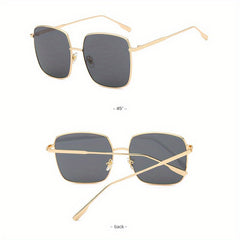 Metal Frame Sunglasses Mirror Lens Glasses UV400