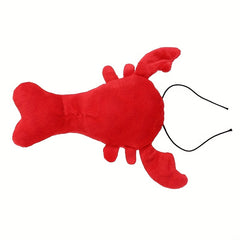 Lobster Pet Chew Toy with Squeaker for Teeth Grinding