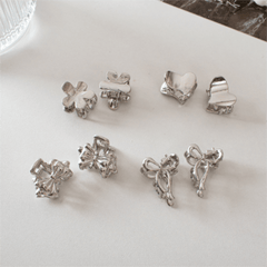 Metallic Hair Claw Clip Set Mini Hair Clip Women Girls