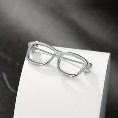 Men's Portable Hollow Out Glasses Frame Pin Mini Glasses Pin