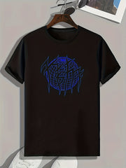 Pattern Print Men's Graphic T shirt Casual Comfy Tees For Summer