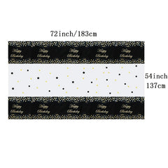 Disposable Birthday Party Tablecloth 54 x 72 Plastic Table Cover