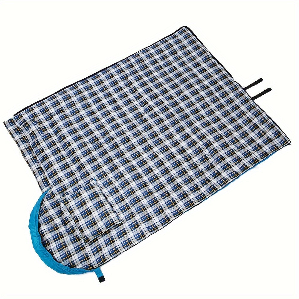 Cold Weather Flannel Sleeping Bag with Pillow