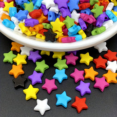 100pcs 9mm Star Shape Acrylic Spacer Beads Jewelry Making DIY