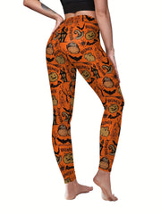 Halloween Print Leggings Women's Clothing
